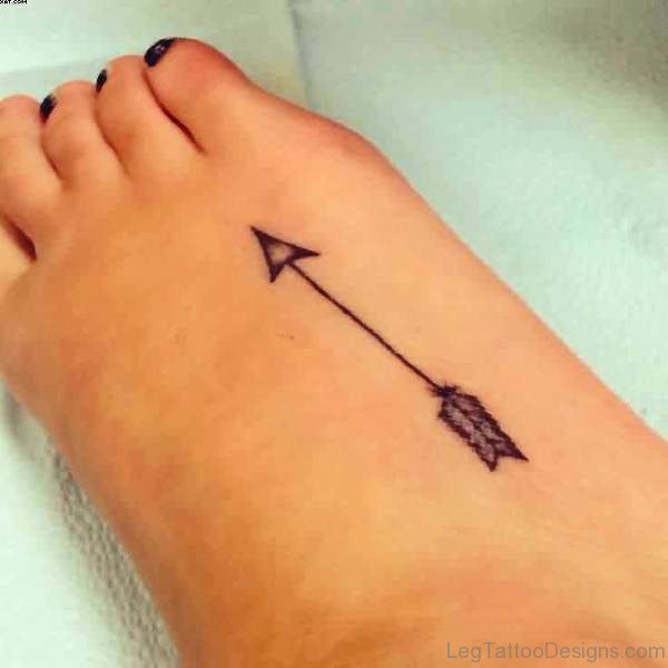 Adorable Arrow Tattoo On Foot