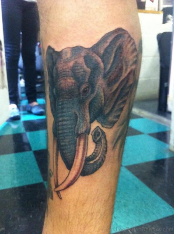 Adorable Elephant Tattoo Design