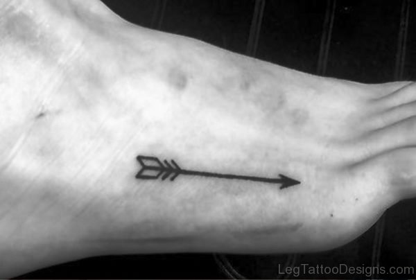 Amazing Arrow Tattoo On Foot