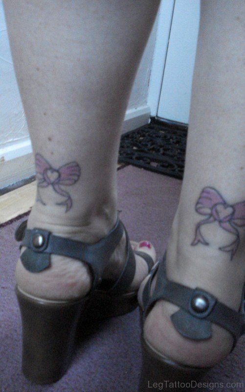 Amazing Bow Ankle Tattoo