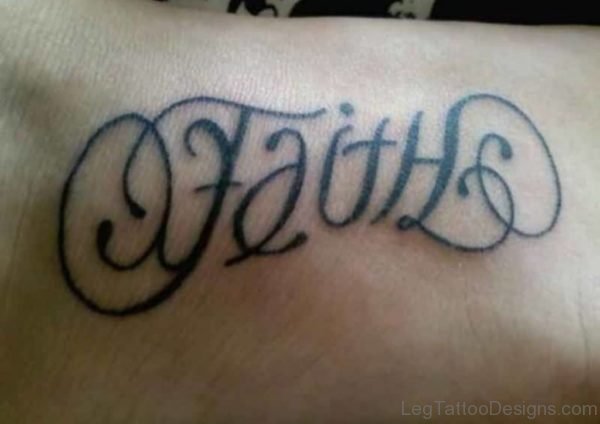 Amazing Faith Ambigram Tattoo