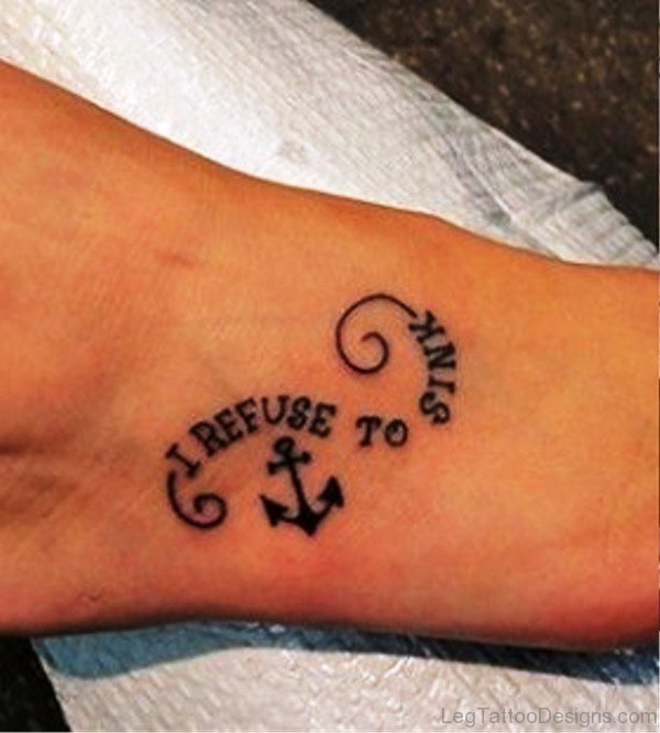 Anchor Tattoo On Foot Picture