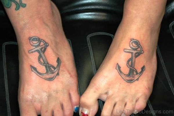 Anchor Tattoos On Feet Image