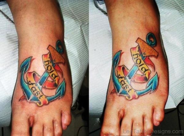 Anchors Tattoos On Feet