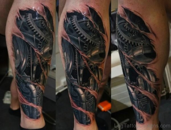 Attarctive Biomechanical Tattoo Design