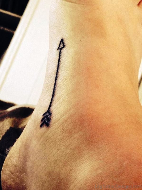 Attractive Arrow Tattoo On Foot