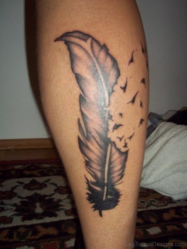 Attractive Feather Tattoo