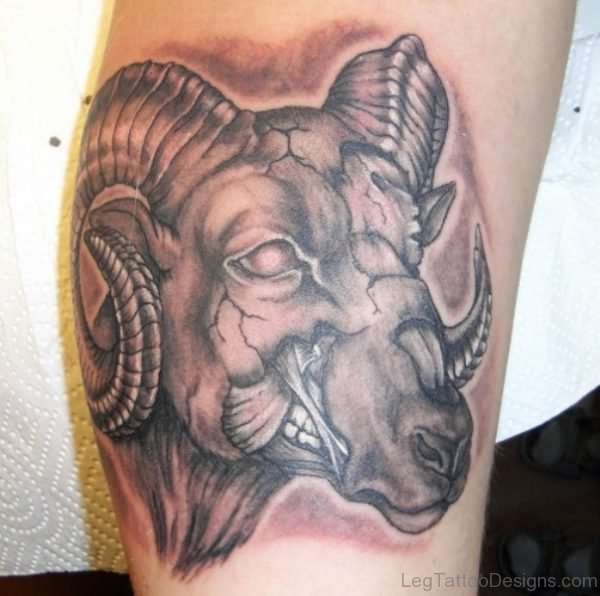 14 Elegant Aries Tattoos On Leg