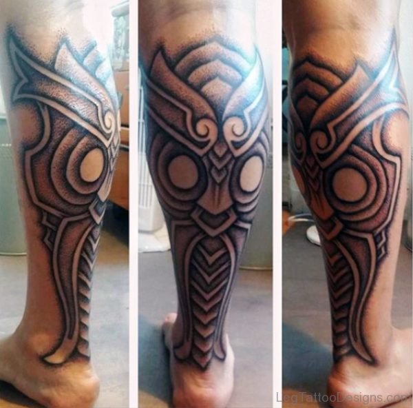 Awesome Calf Tattoo For Men