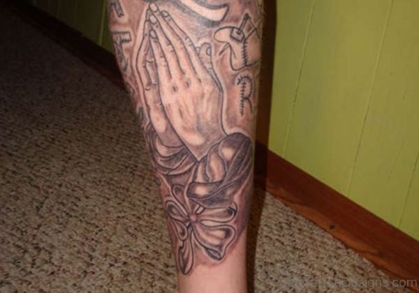 Awesome Praying Hands Tattoo
