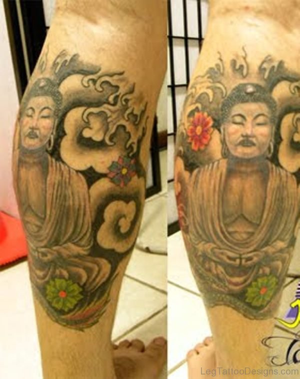 Back Leg Buddha Tattoo