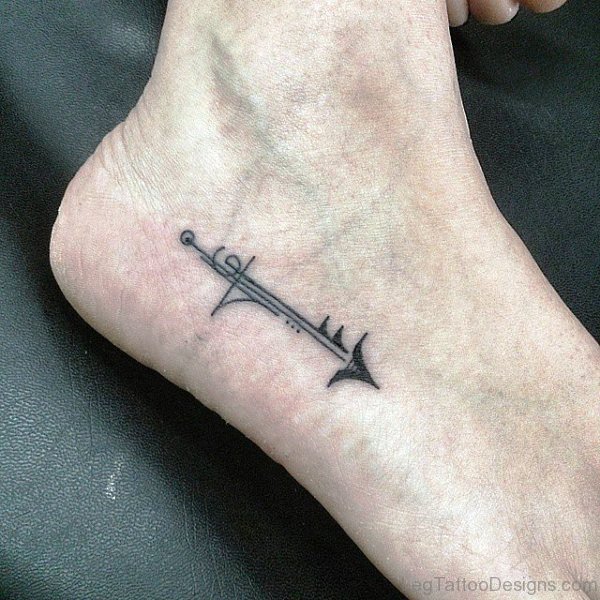 Beautiful Arrow Tattoo On Foot
