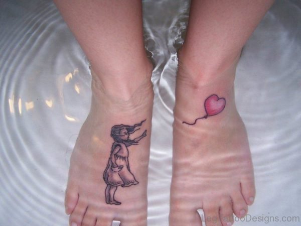 Beautiful Herat Balloon Tattoo