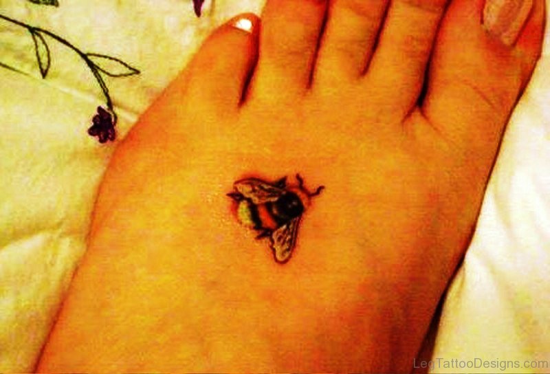 Best Bee Tattoo On Foot