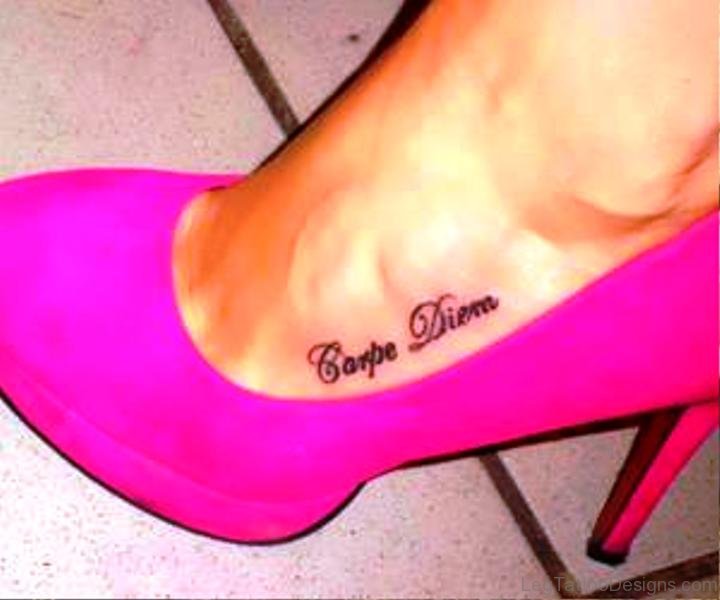 Best Carpe Diem Tattoo On Foot