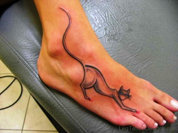 Best Cat Tattoo On Foot