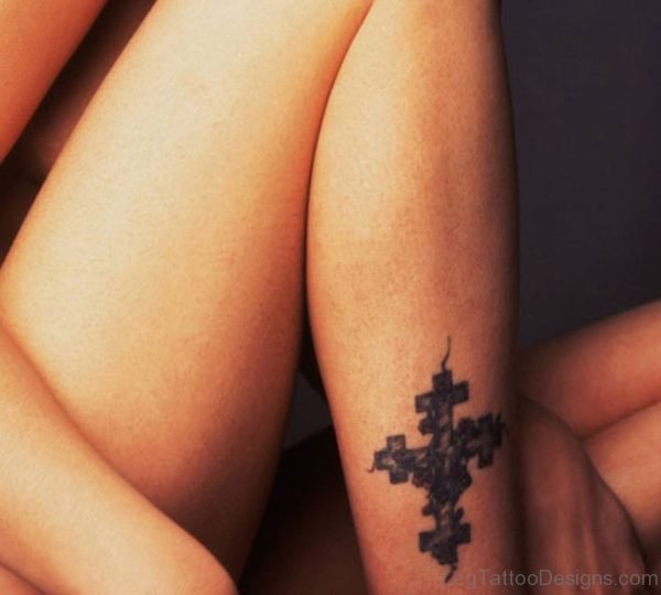 Best Cross Tattoo For Leg