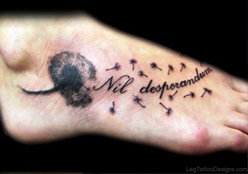 Best Dandelion Tattoo On Foot