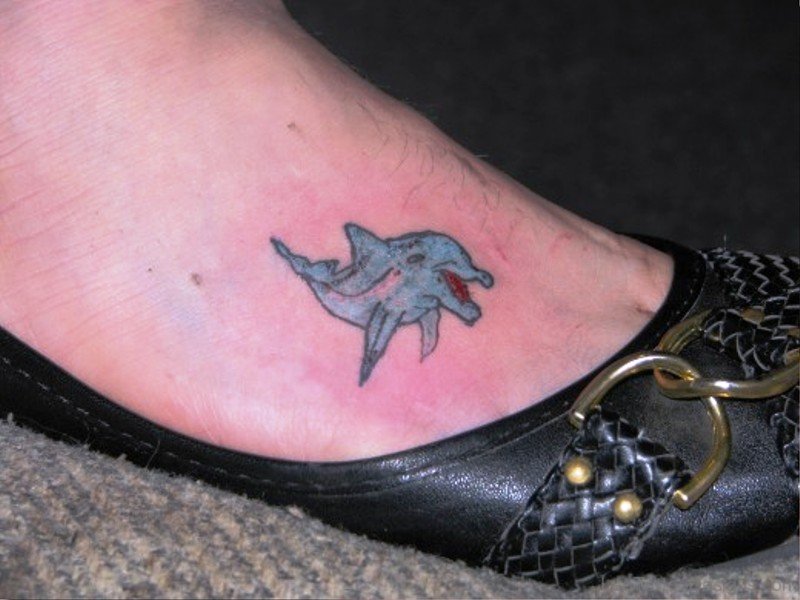 Best Dolphin Tattoo On Foot