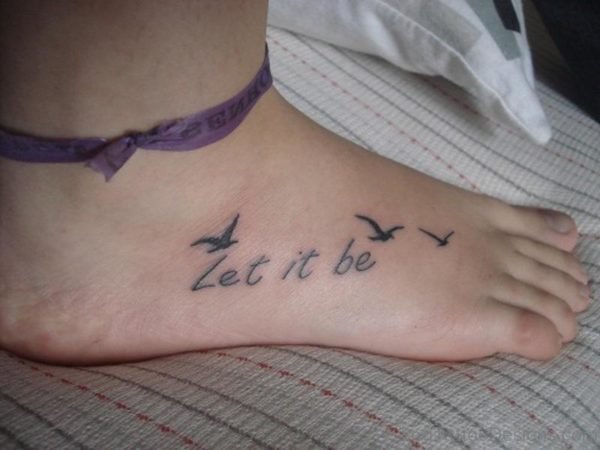 Bird Tattoo Design On Foot