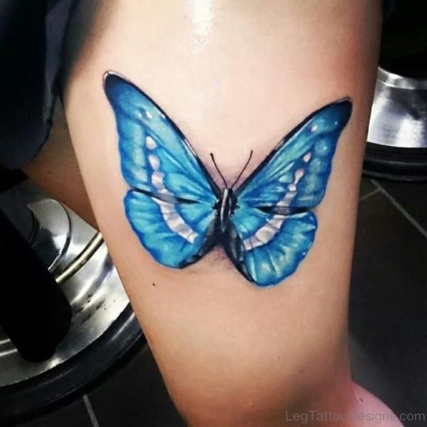 Blue Butterfly Tattoo