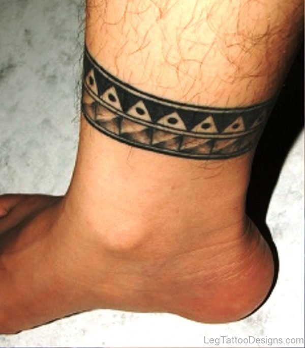 Brilliant Band Tattoo On Leg