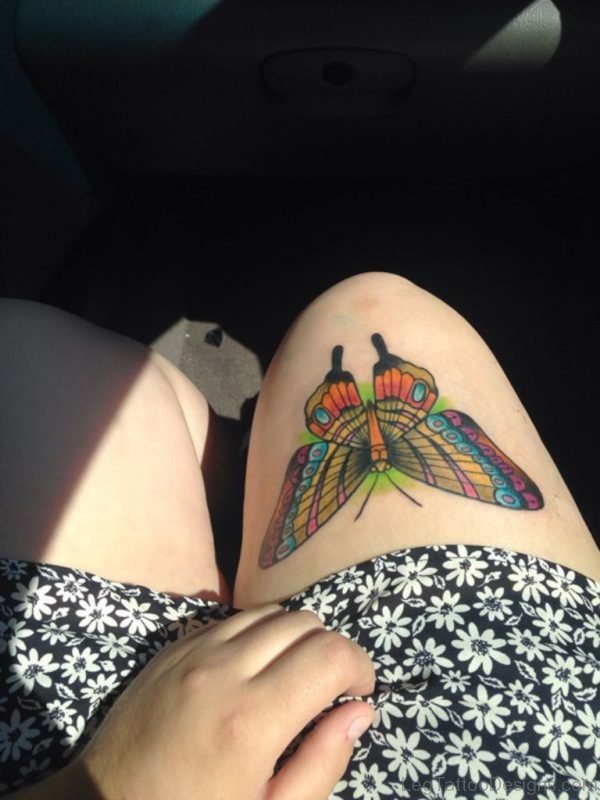 Butterfly Tattoo For Women On Thigh