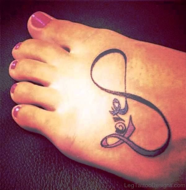 Cancer Ribbon Love Tattoo Design