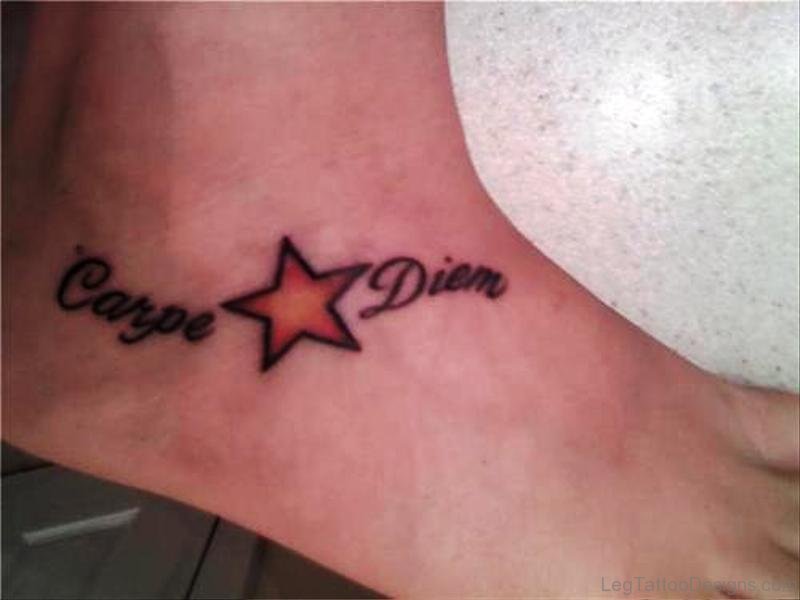 Carpe Diem Tattoo With Star Design