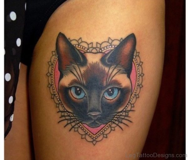 Cat Head Tattoo Design