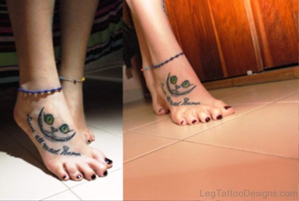 Cat Tattoo On Foot Image