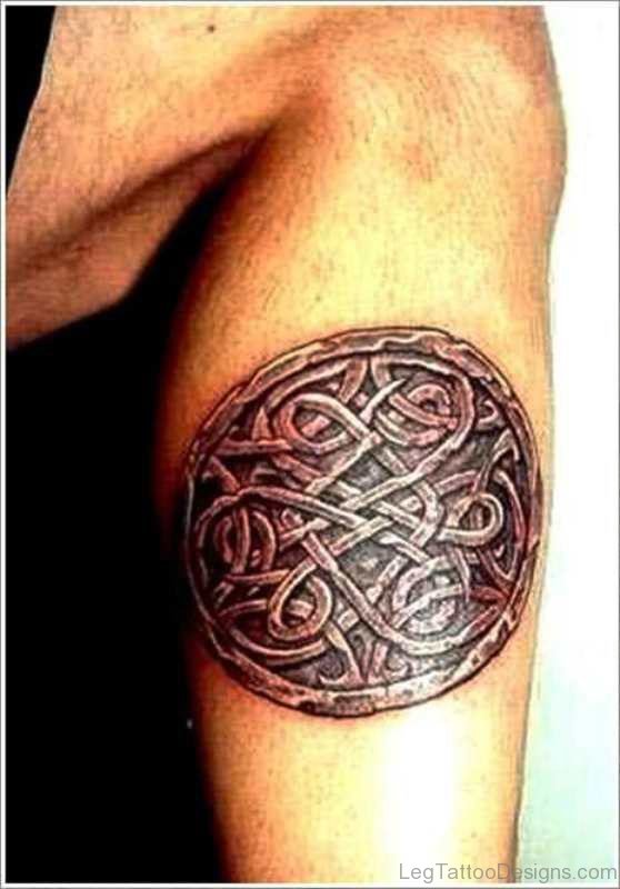 Celtic Tattoo On Calf