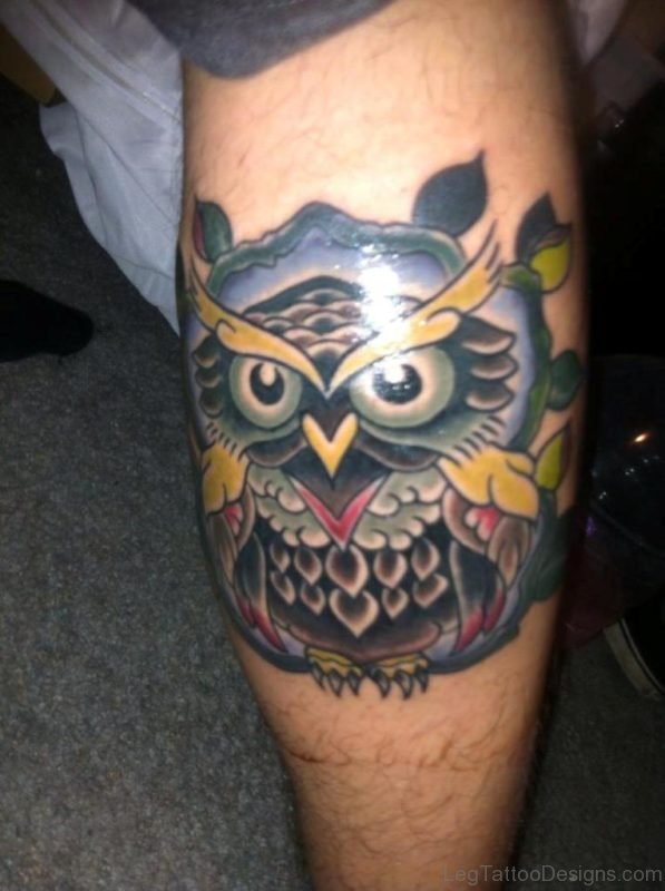 Charming Owl Tattoo