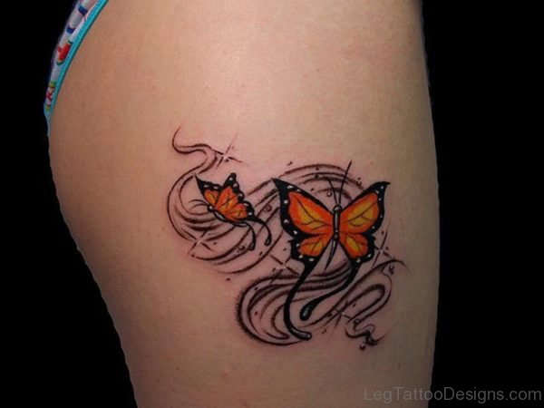 Colored Butterfly Tattoo