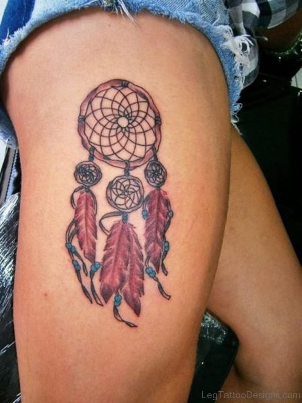 Colored Dreamcatcher Tattoo