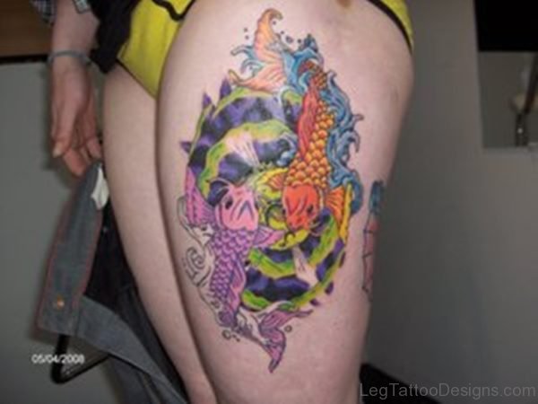 Colored Fish Tattoo Design