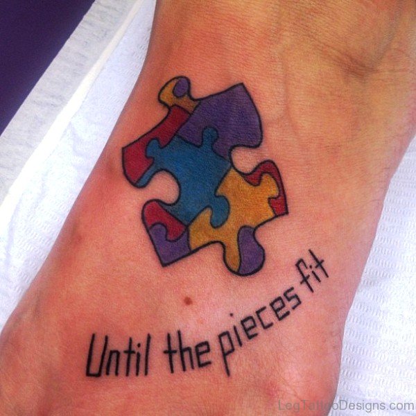 Colorful Autism Tattoo Design