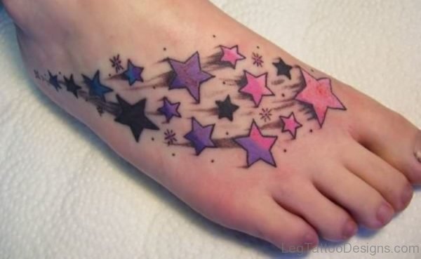 Colorful Stars Tattoo Design