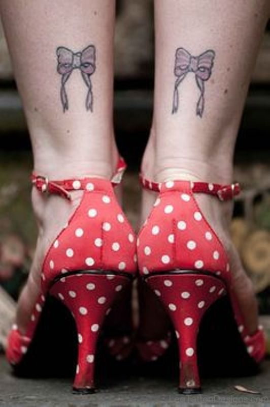 Cool Bow Ankle Tattoo