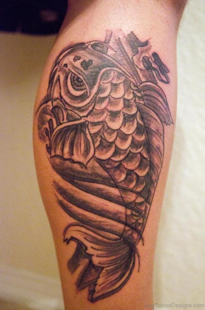 80 Impressive Fish Tattoos On Leg