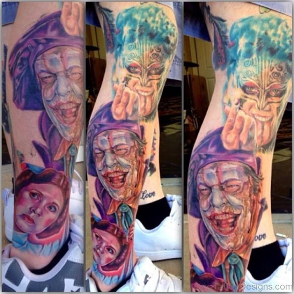 Cool Portrait Tattoo Design