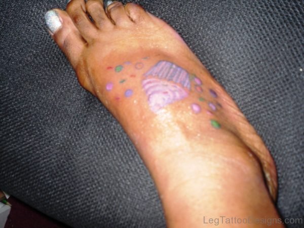 Cupcake Tattoo On Foot Photo