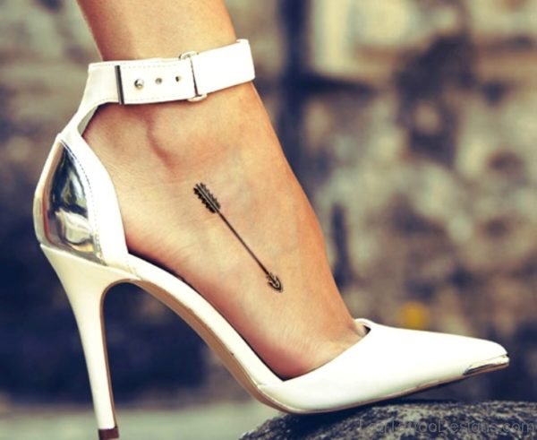 Cute Arrow Tattoo On Foot