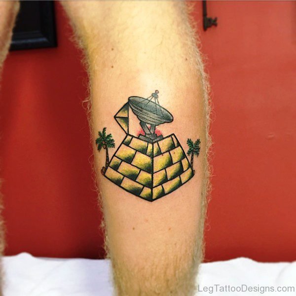 Cute Calf Tattoo On Calf