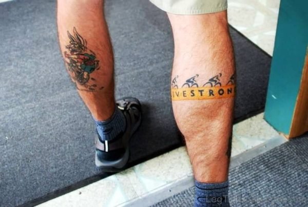 Cycle Band Tattoo On Leg