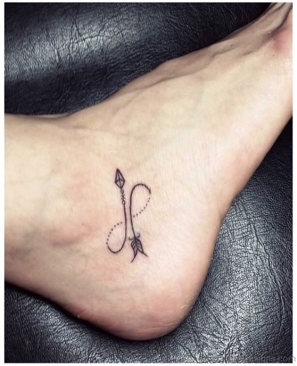 Decent Arrow Tattoo On Foot