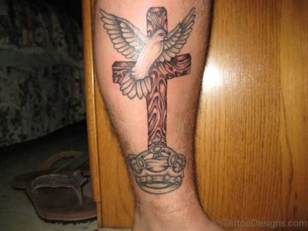 Dove And Cross Tattoo