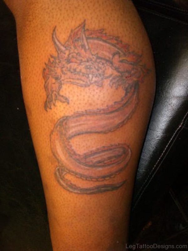 Dragon Tattoo On The Leg