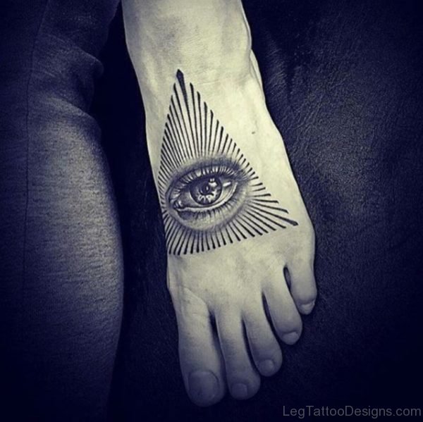 Eye of Providence Foot Tattoo