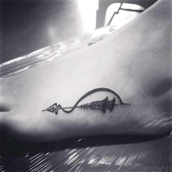 Fabulous Arrow Tattoo On Foot